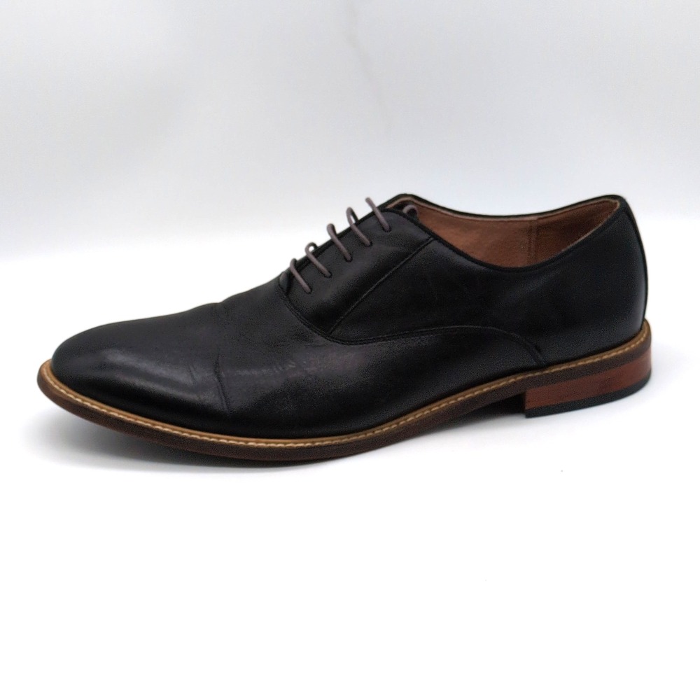 Aston Grey Shoes Mens Leu Black 13 Leather Oxfords Lace Up Comfort Career